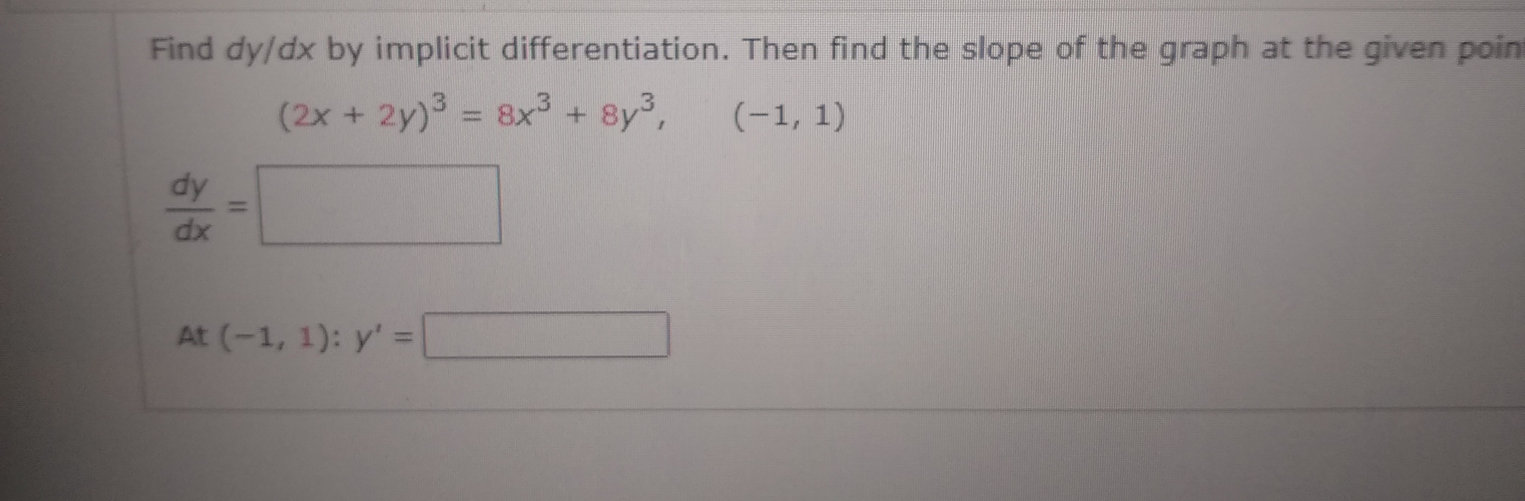 Answered Find Dy Dx By Implicit Differentiation Bartleby