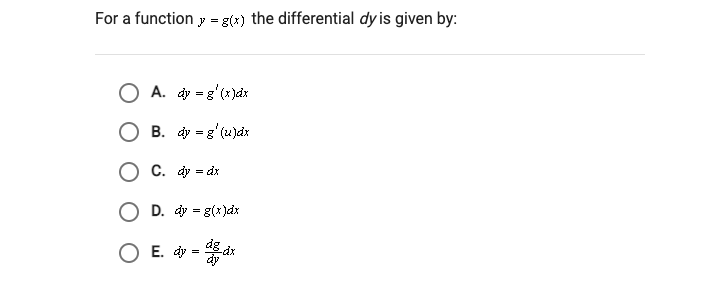 Answered For A Function Y G X The Bartleby