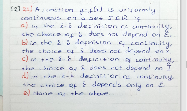 Answered L23 21 A Function Y F X Is Uniformly Bartleby