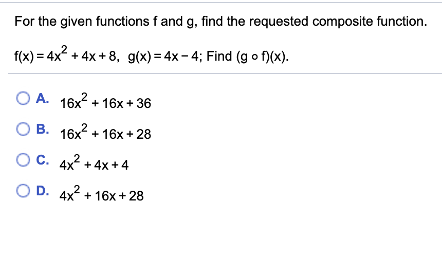 find the requested function value
