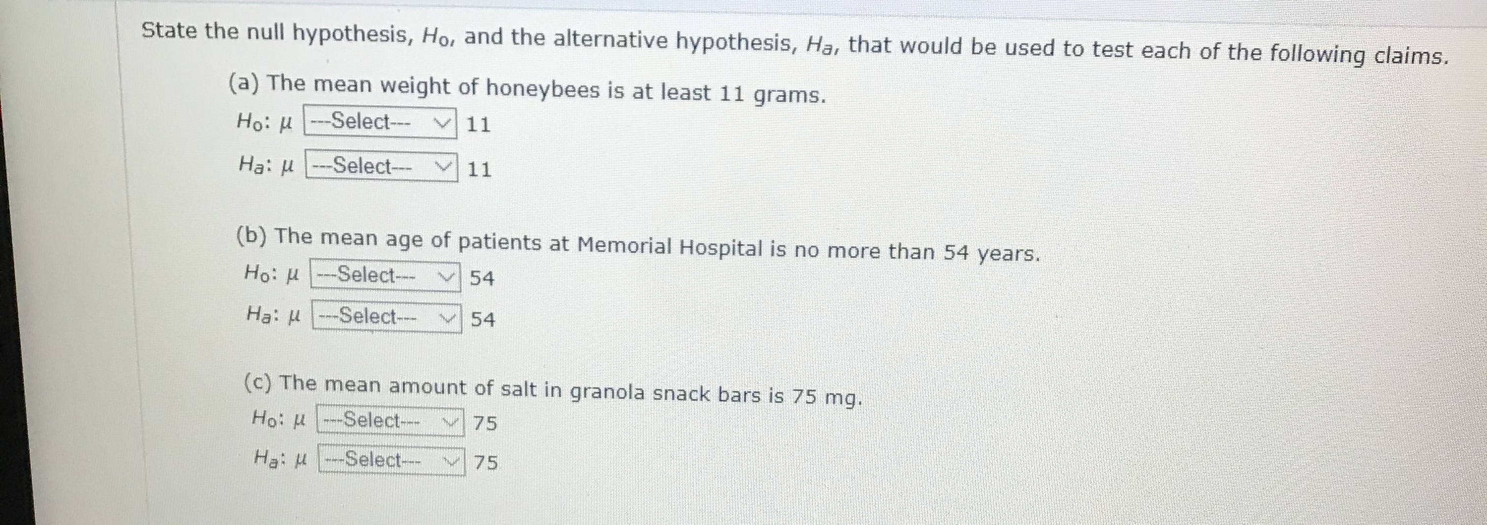 Answered State The Null Hypothesis Ho And The Bartleby