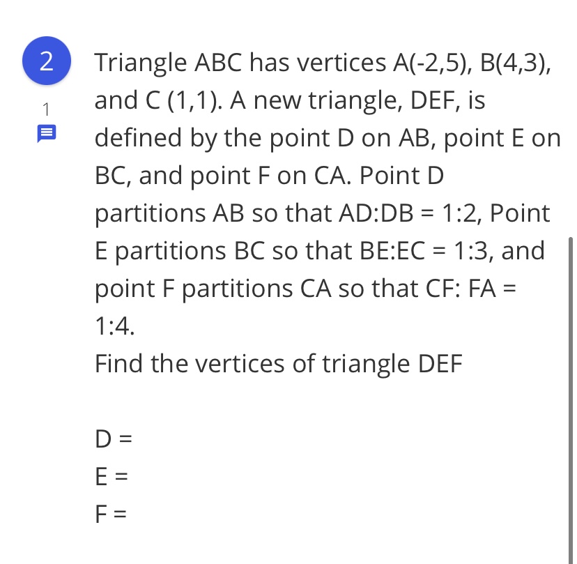 Answered Triangle Abc Has Vertices A 2 5 Bartleby