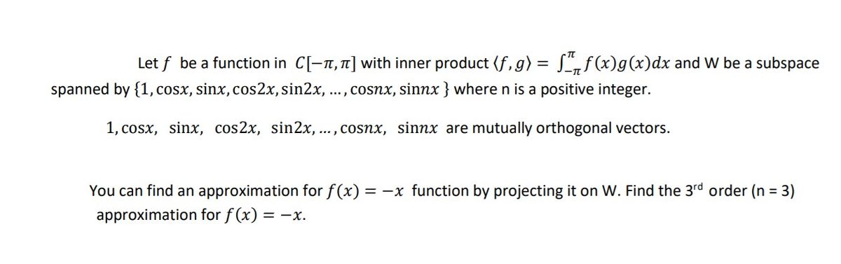 Answered Let F Be A Function In C T 1 With Bartleby