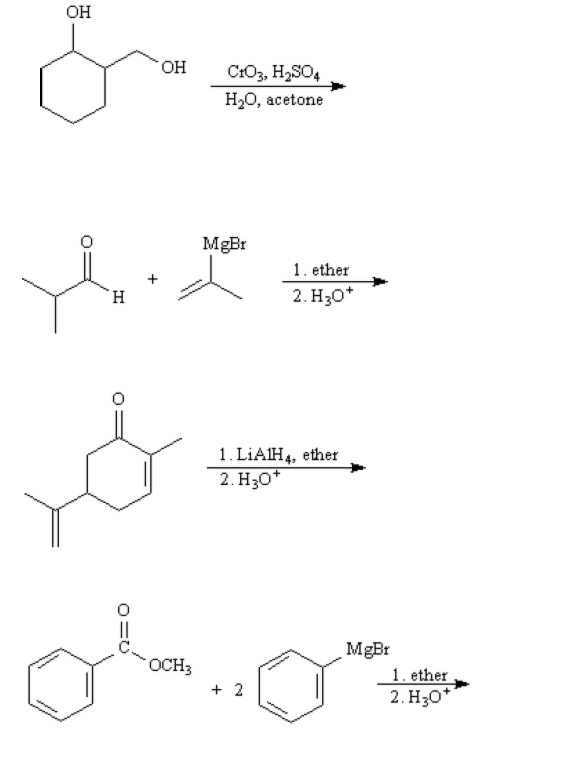 Answered: OH HO. CrO3, H,SO4 H20, acetone MgBr 1.… | bartleby