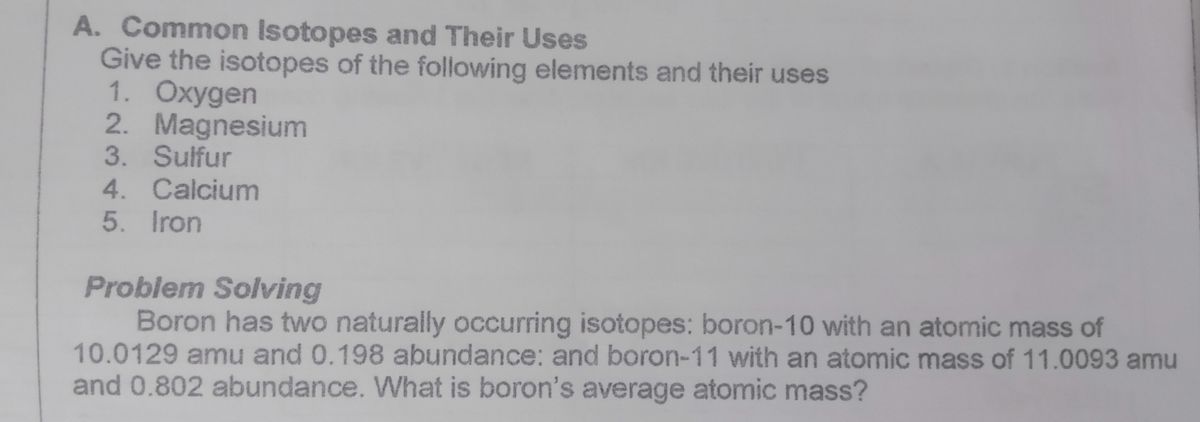 boron 10 and boron 11