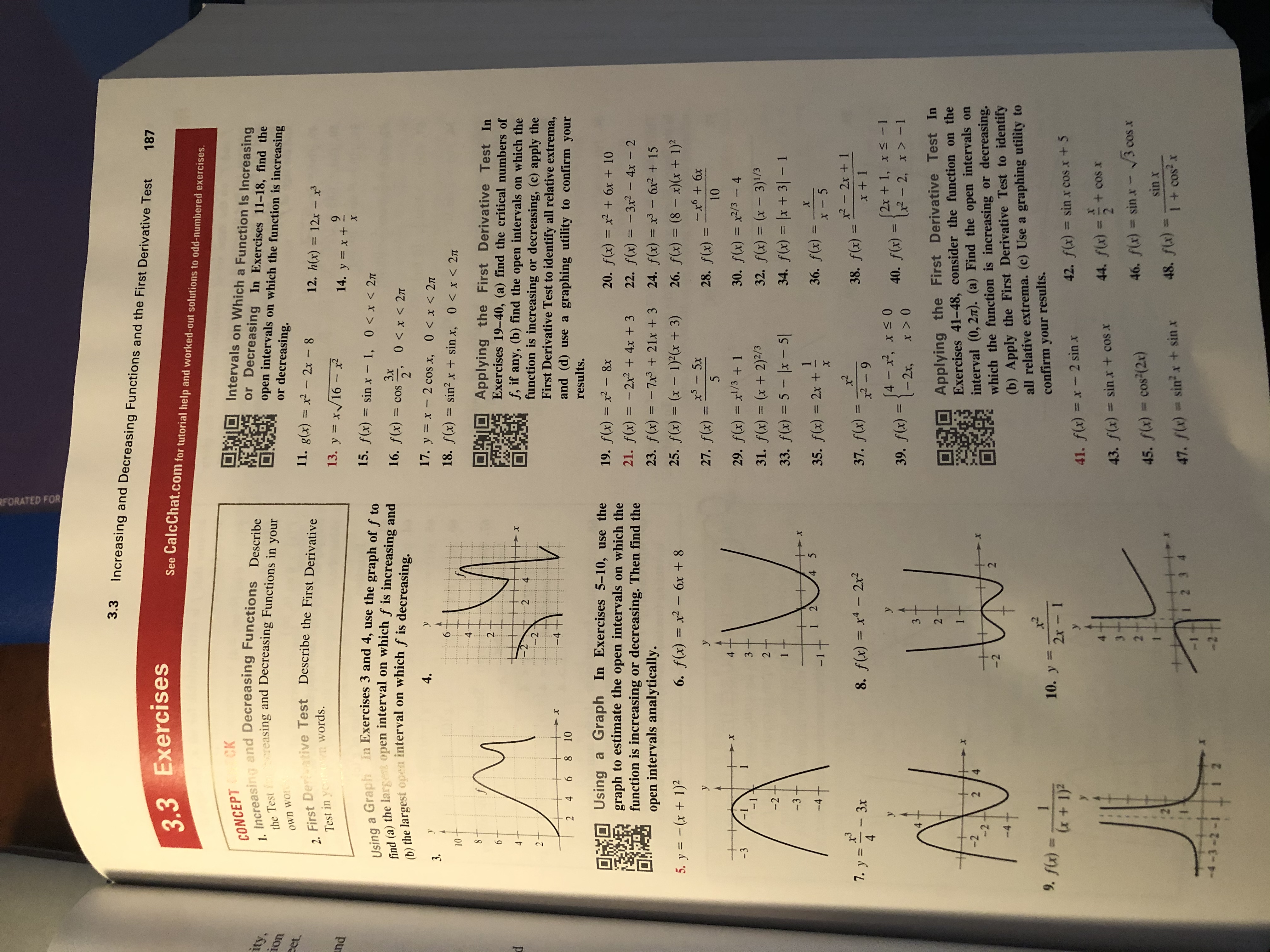 Answered 3 3 Increasing And Decreasing Functions Bartleby