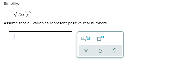 Answered Simplify 8 5 75x Y Assume That All Bartle