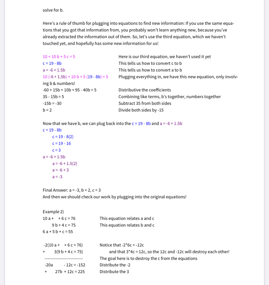 Answered Lecture 7 Equation Addition Method For Bartleby