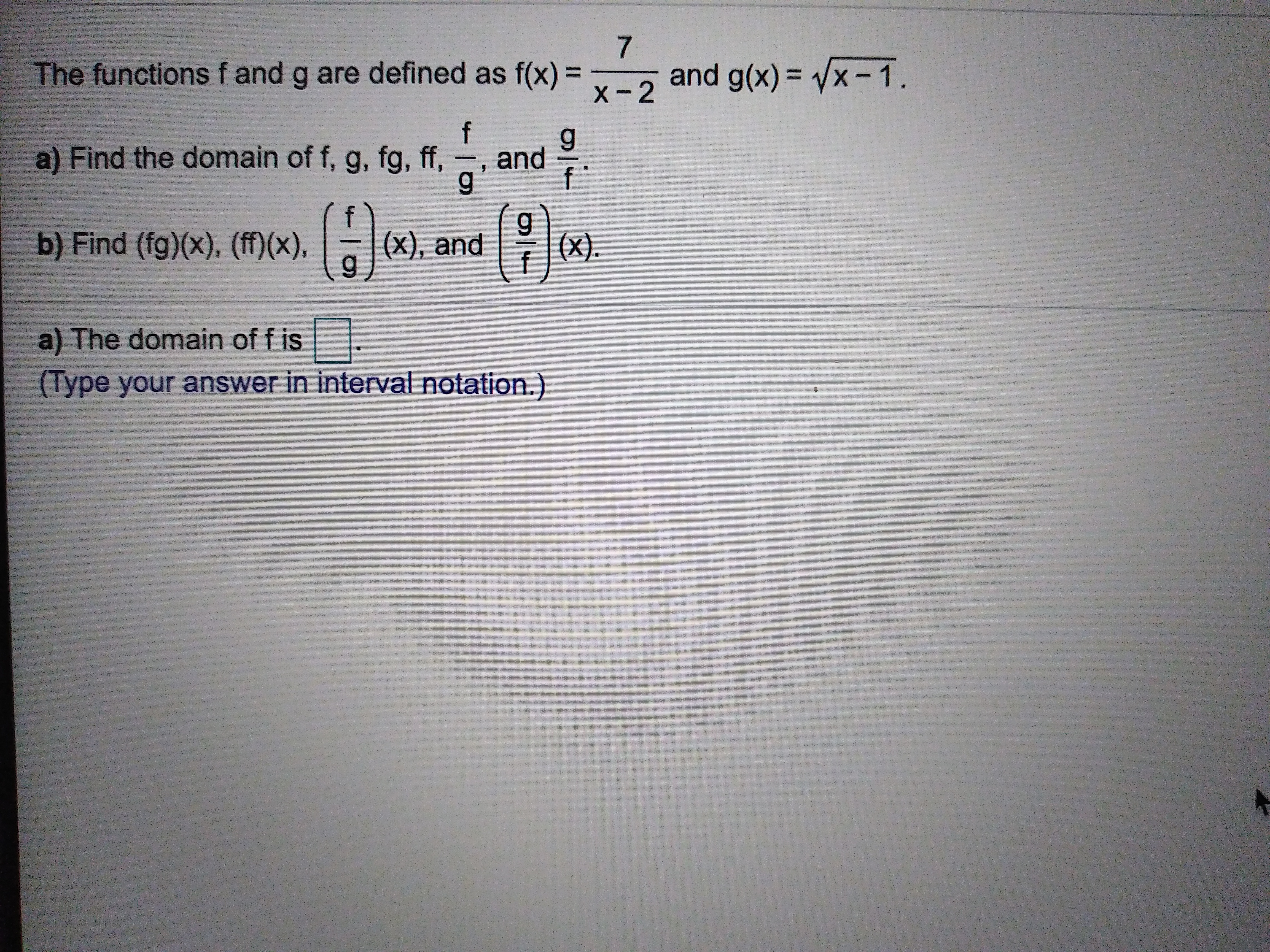 Answered 7 The Functionsf And G Are Defined As Bartleby