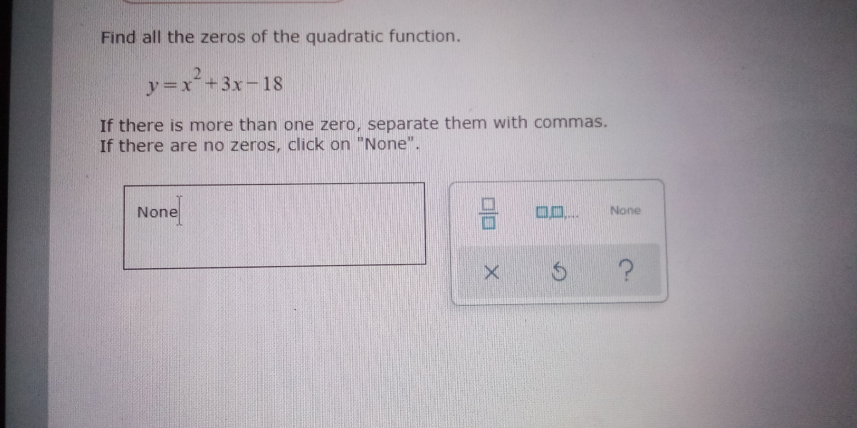 Answered: Find all the zeros of the quadratic… | bartleby