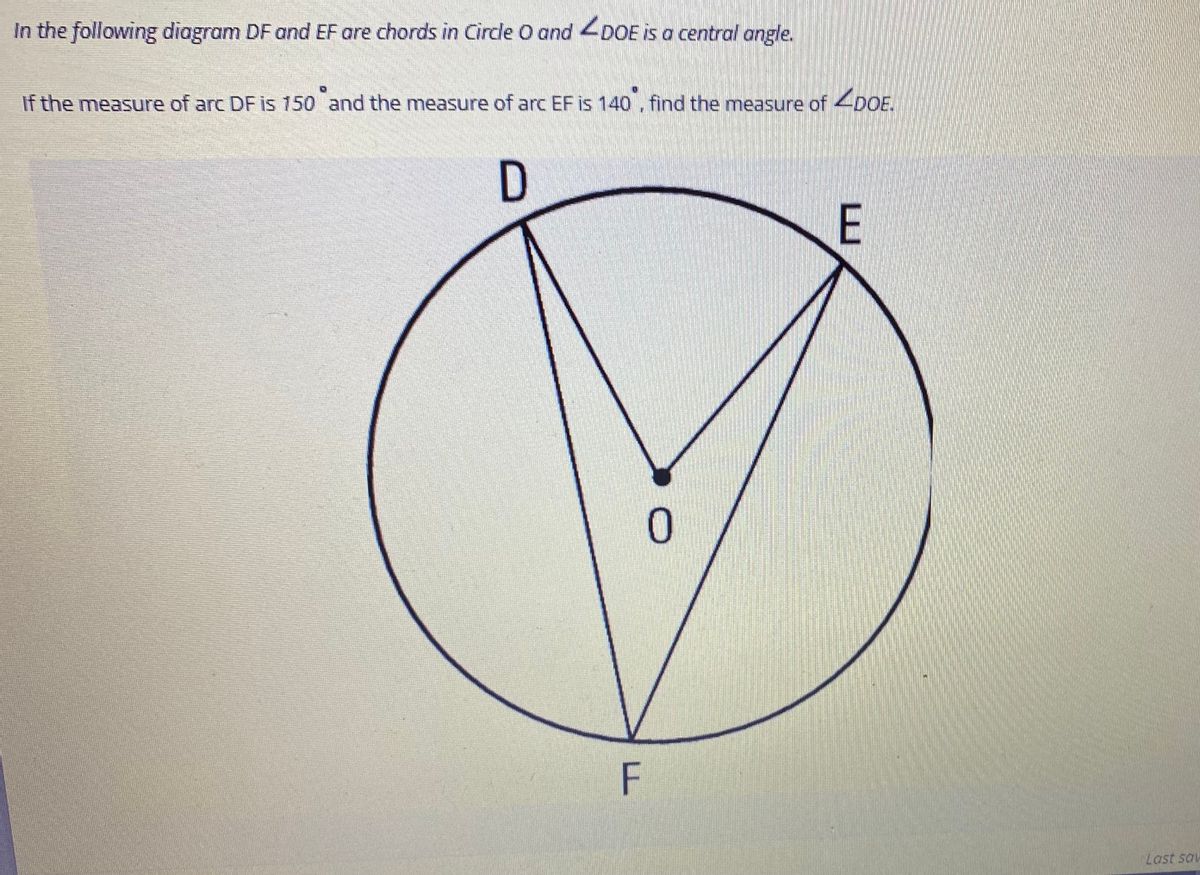 Answered: In the following diagram DF and EF are… | bartleby