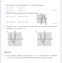 Answered 6 After A Reflection In The X Axis Bartleby