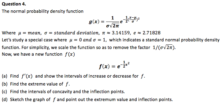 Answered The Normal Probability Density Function Bartleby