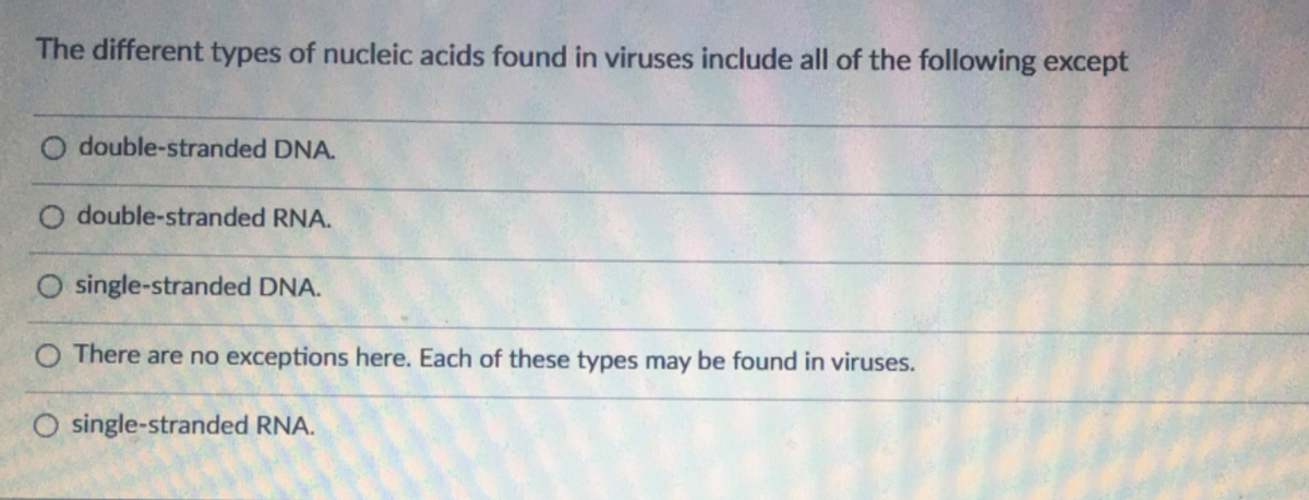 Answered The Different Types Of Nucleic Acids Bartleby