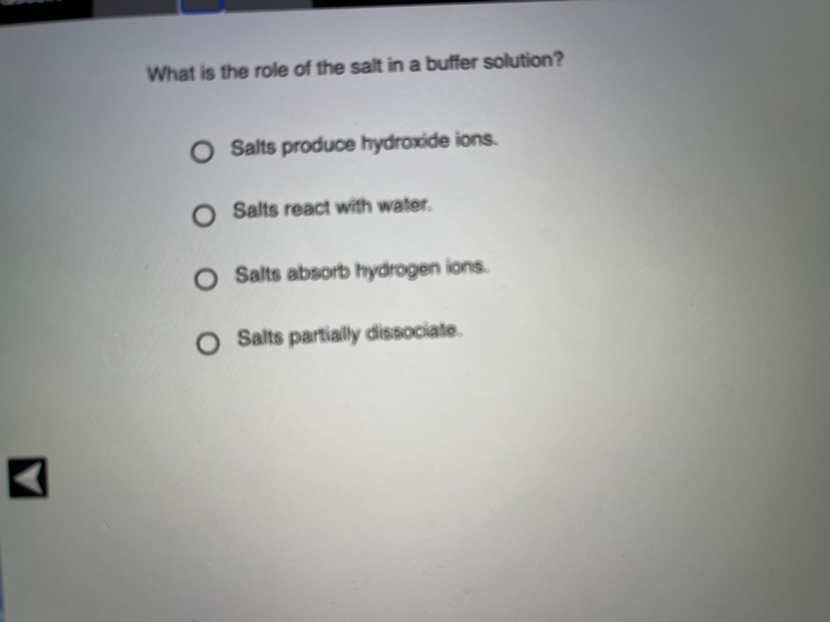 Answered: What is the role of the salt in a… | bartleby