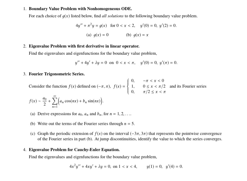 Answered 3 Fourier Trigonometric Series A Bartleby