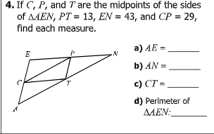 Answered 4 If C P And T Are The Midpoints Of Bartleby