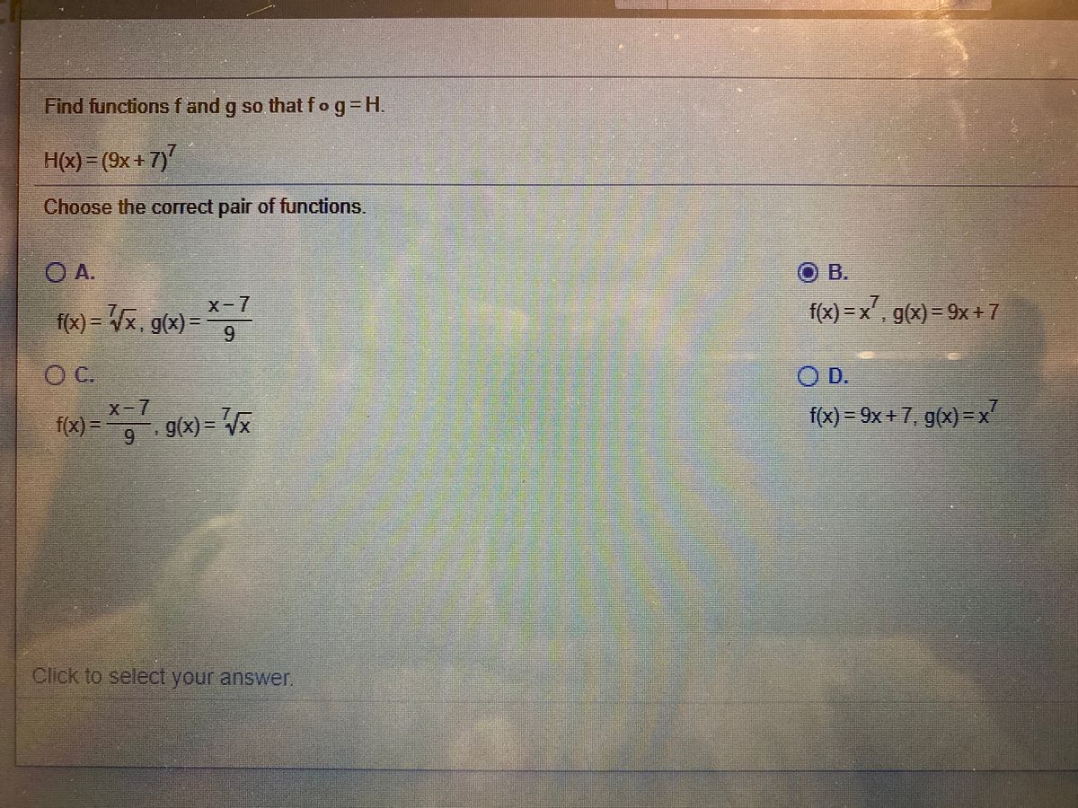 Answered Find Functions F And G So That Fog3h Bartleby