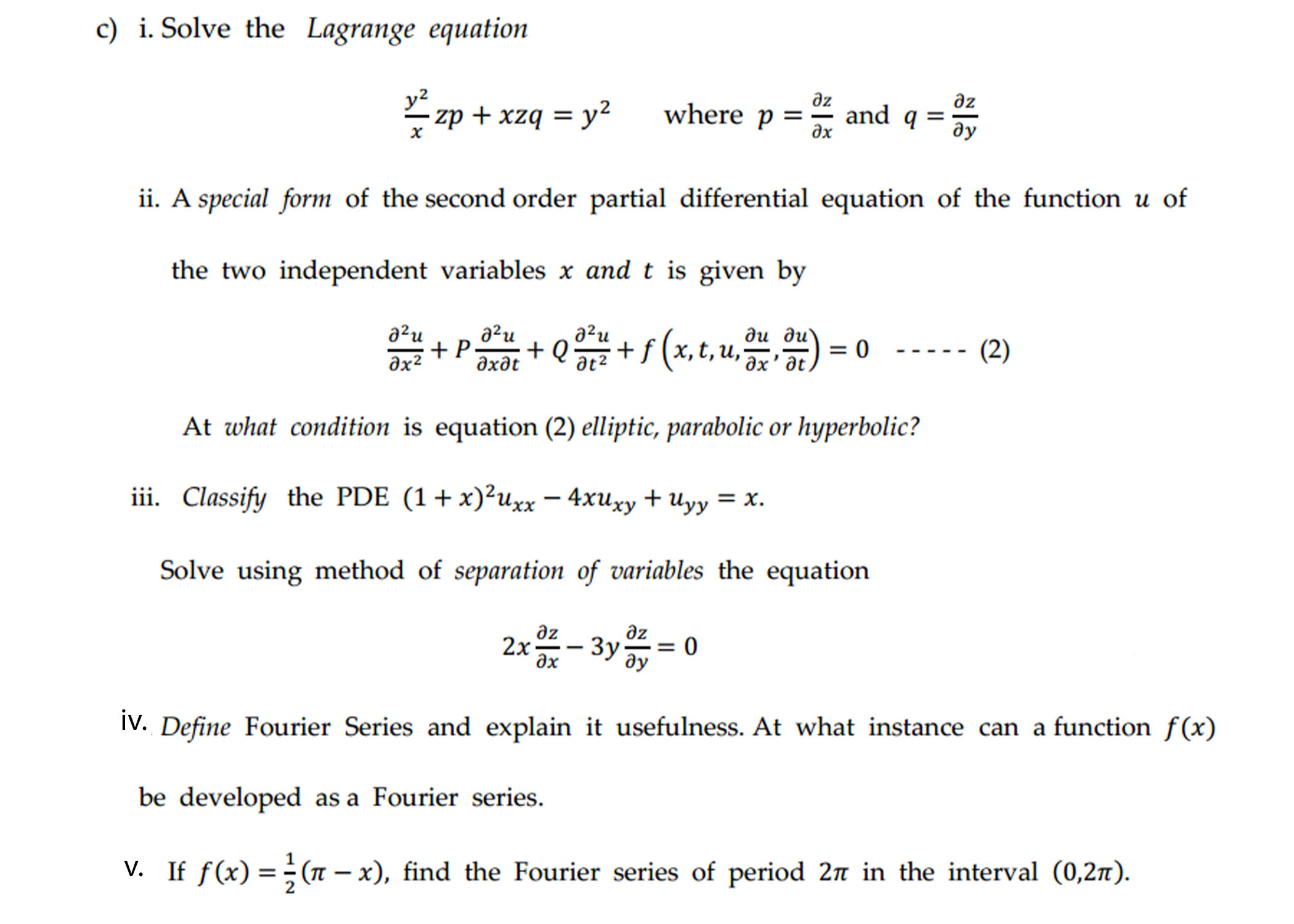 Answered I Solve The Lagrange Equation Az Az E Bartleby