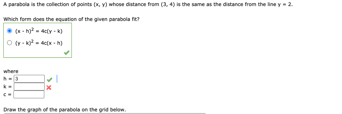 Answered A Parabola Is The Collection Of Points Bartleby