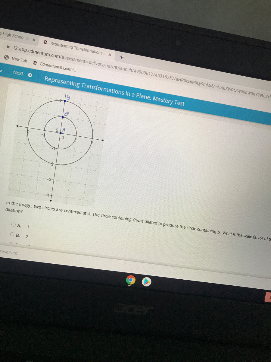 Answered: In the image, two circles are centered… | bartleby