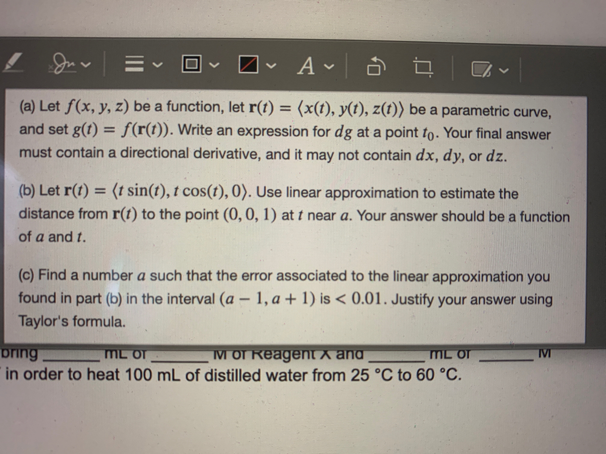 Answered A Let F X Y Z Be A Function Let Bartleby