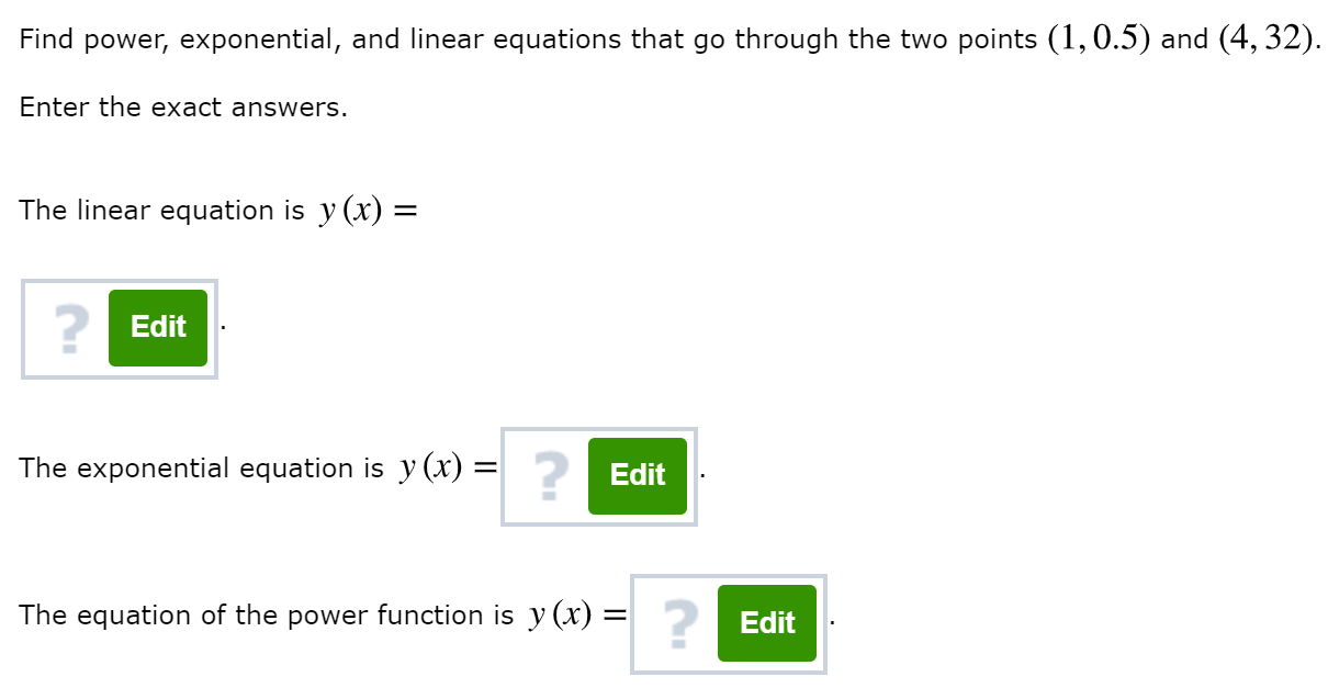 Answered Find Power Exponential And Linear Bartleby