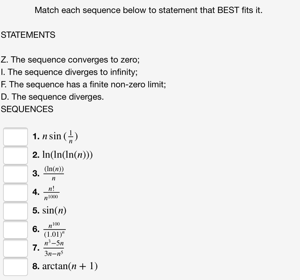 Answered Statements Z The Sequence Converges To Bartleby