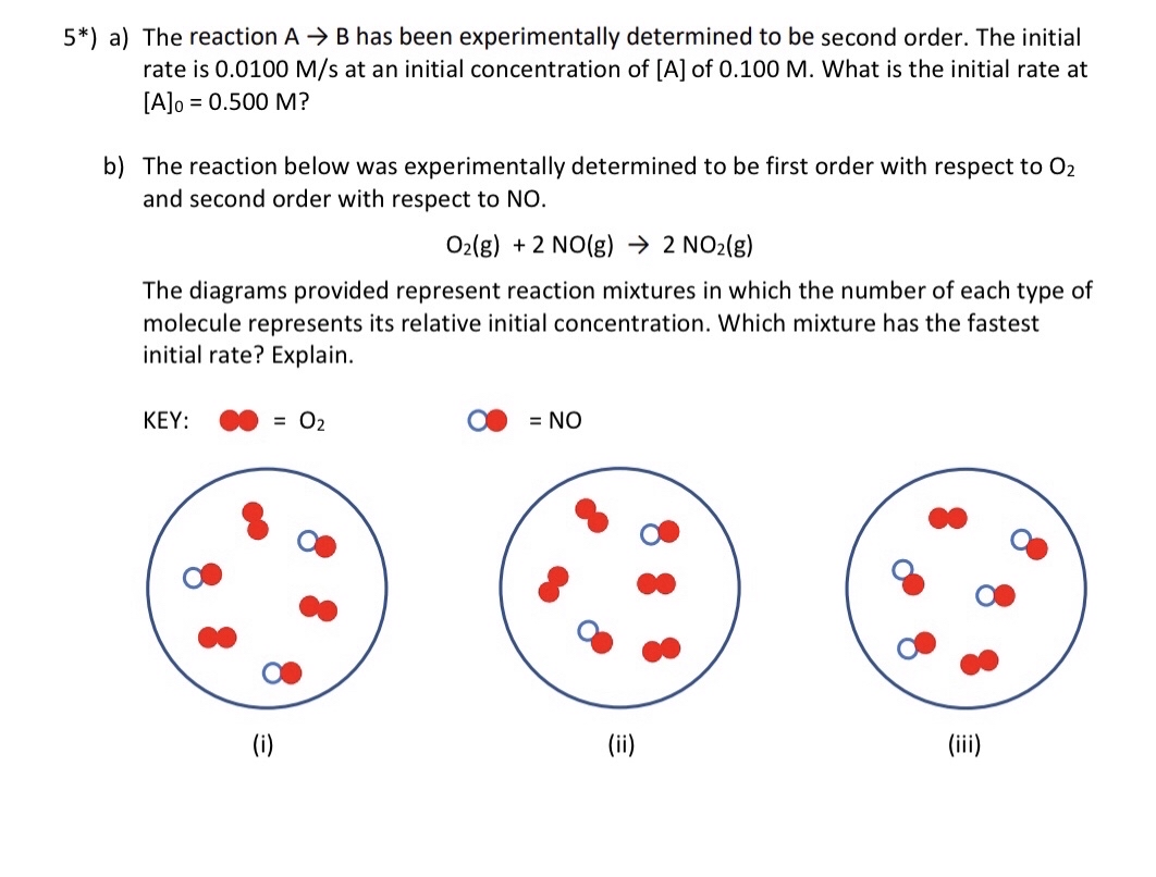 Answered: 5*) A) The Reaction A B Has Been… | Bartleby