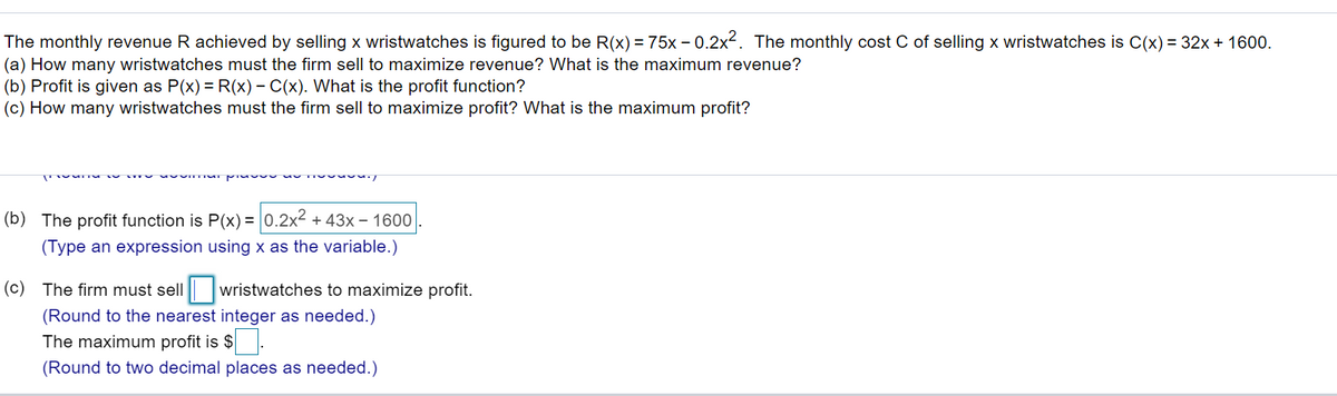 Answered The Monthly Revenue R Achieved By Bartleby