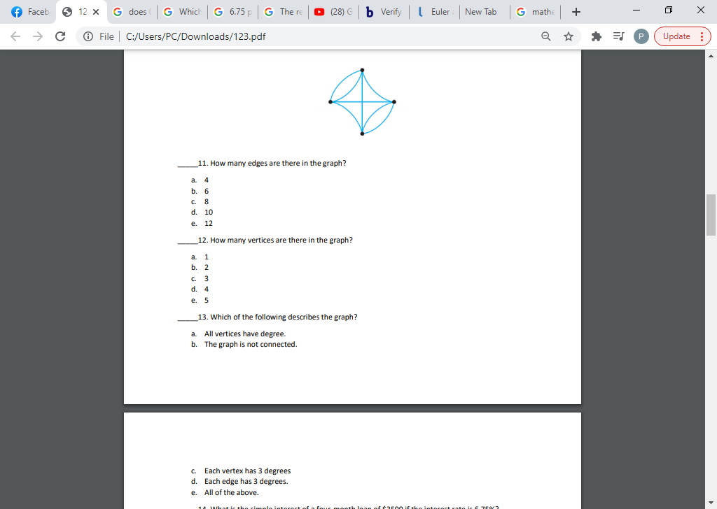 Answered 11 How Many Edges Are There In The Bartleby