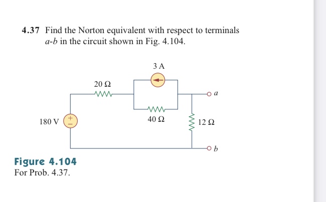 Answered: 4.37 Find The Norton Equivalent With… | Bartleby