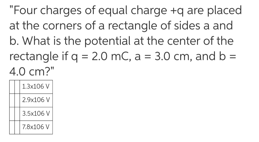 Answered Four Charges Of Equal Charge Q Are Bartleby