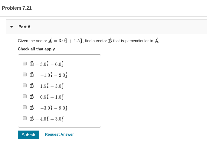 Answered Problem 7 21 Part A Given The Vector Aả Bartleby