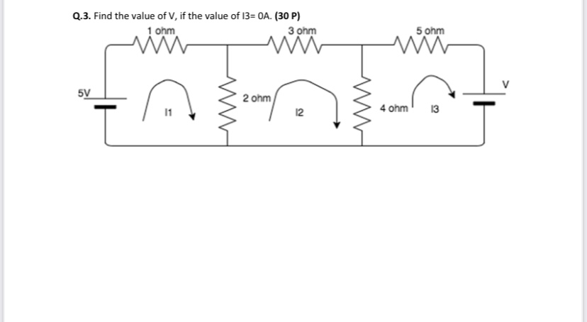 Answered Q 3 Find The Value Of V If The Value Bartleby