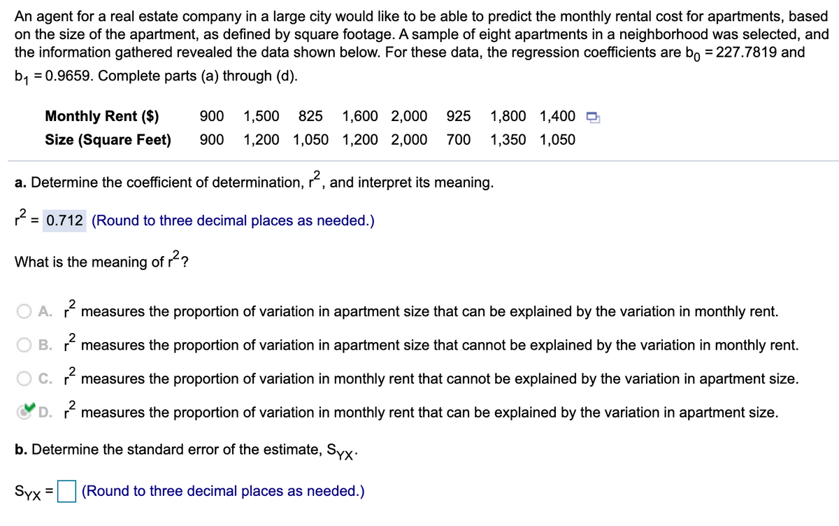 Answered What Is The Meaning Of R A I Measures Bartleby