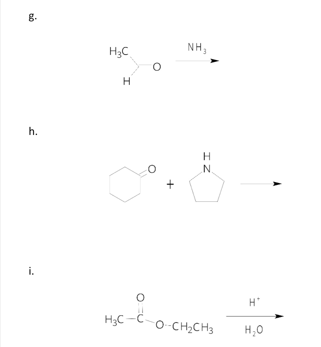 Answered: g. H3C NH3 H h. .N. i. H* H3C -C… | bartleby