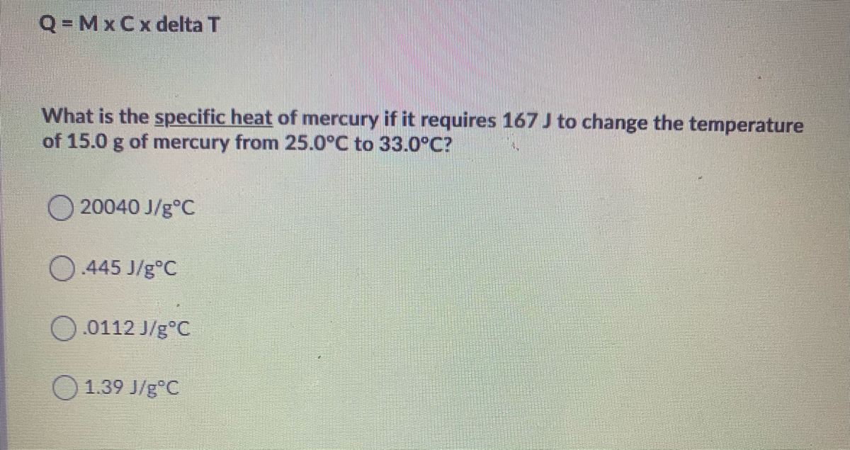 Answered Q M X Cx Delta T What Is The Specific Bartleby