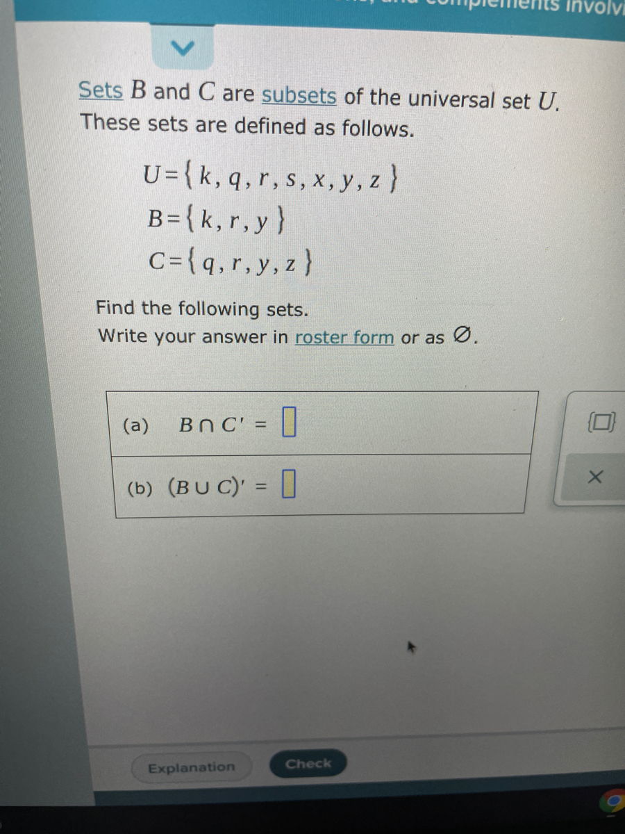 Answered Sets B And C Are Subsets Of The Bartleby