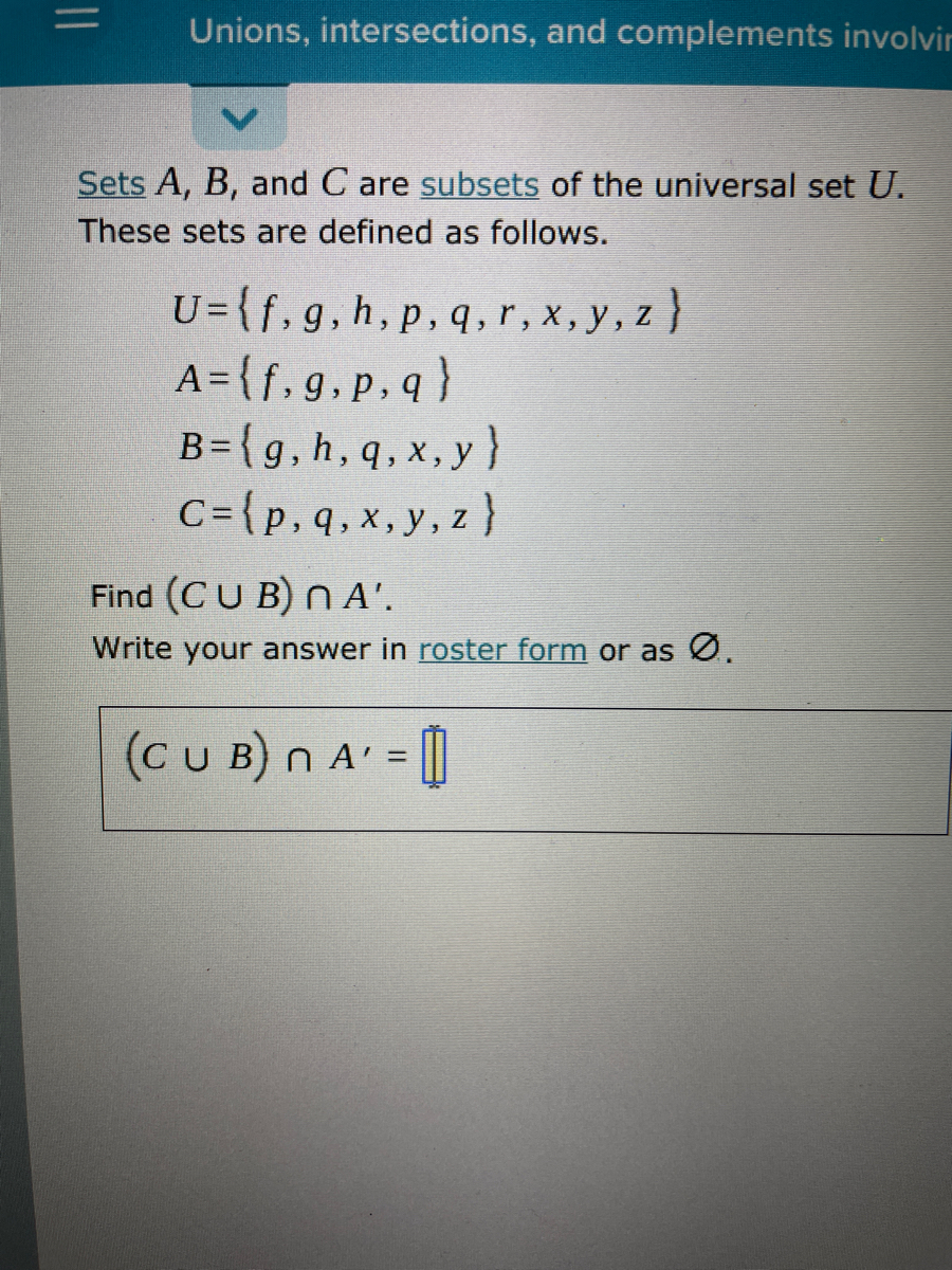 Answered Sets A B And C Are Subsets Of The Bartleby