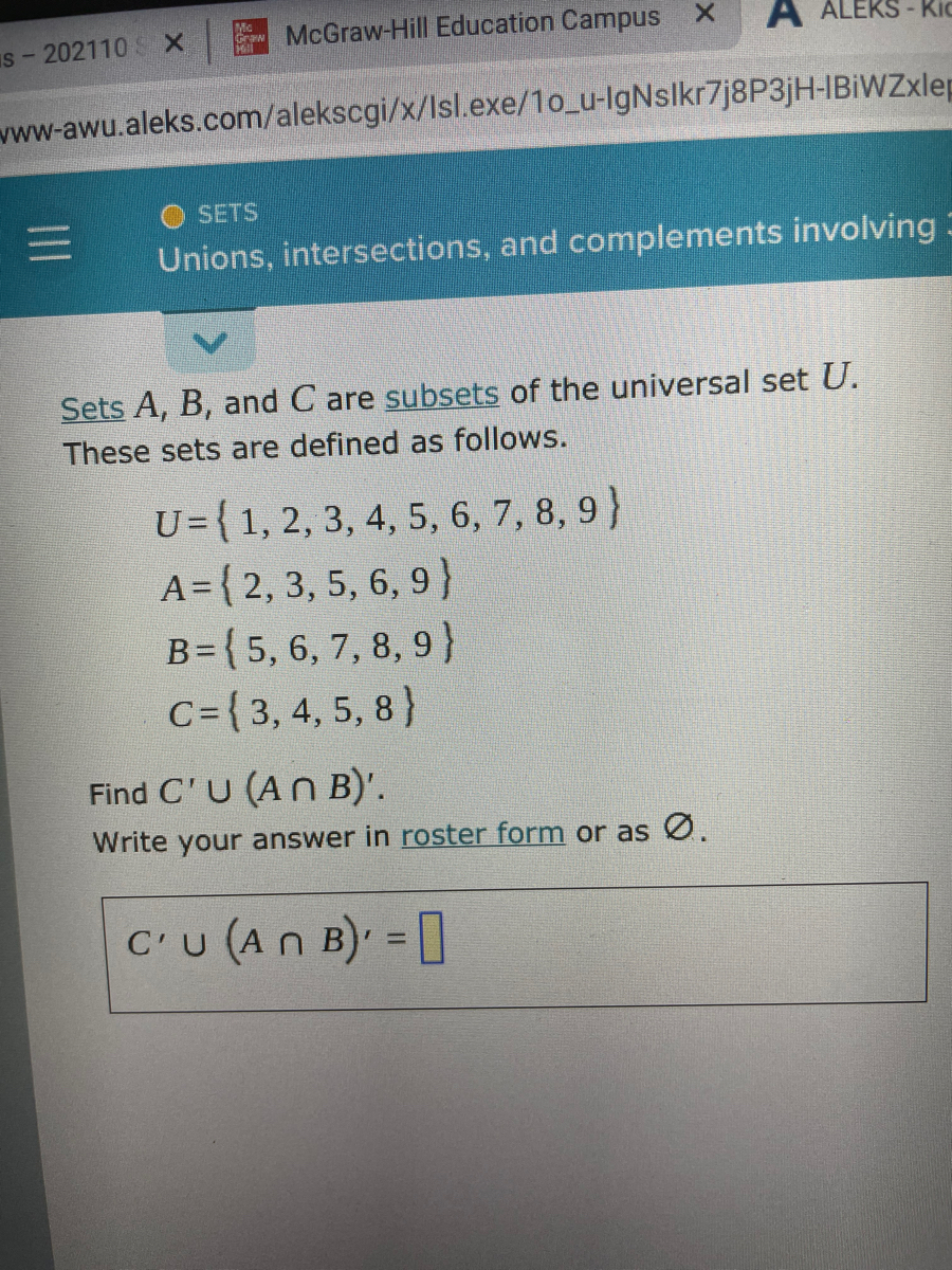 Answered Sets A B And C Are Subsets Of The Bartleby