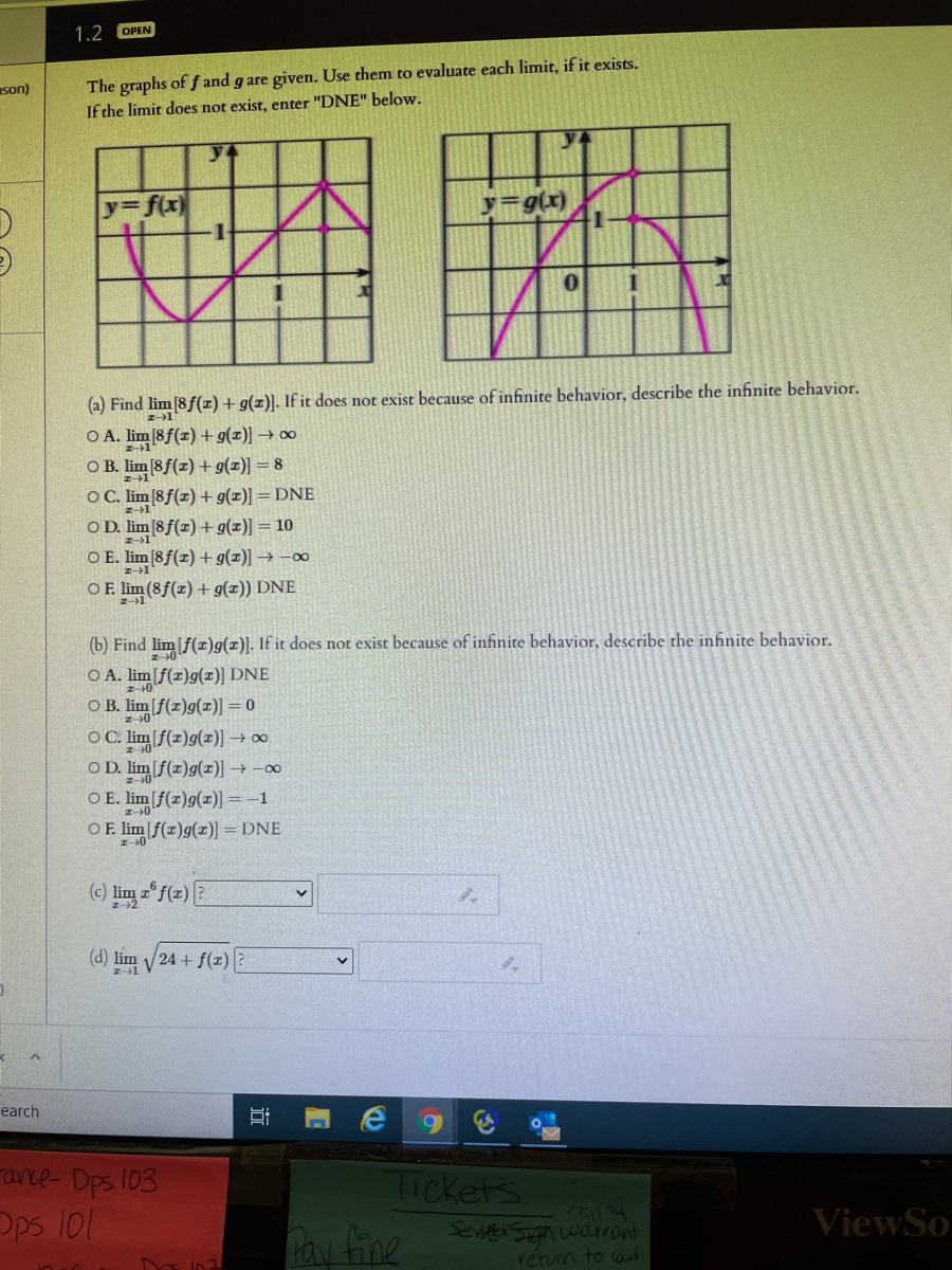 Answered 1 2 Open The Graphs Of F And G Are Bartleby