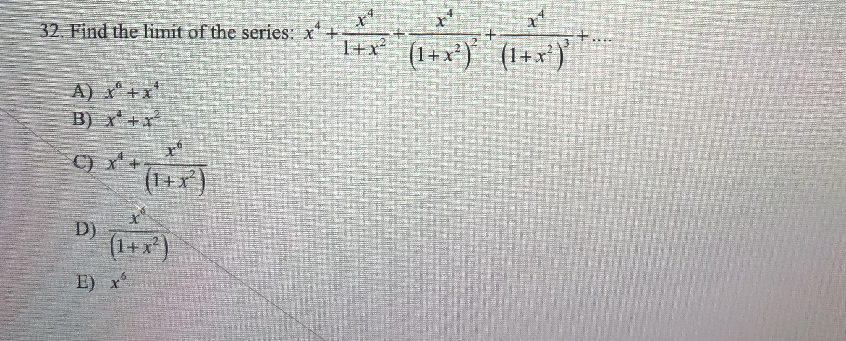 Answered 32 Find The Limit Of The Series X Bartleby