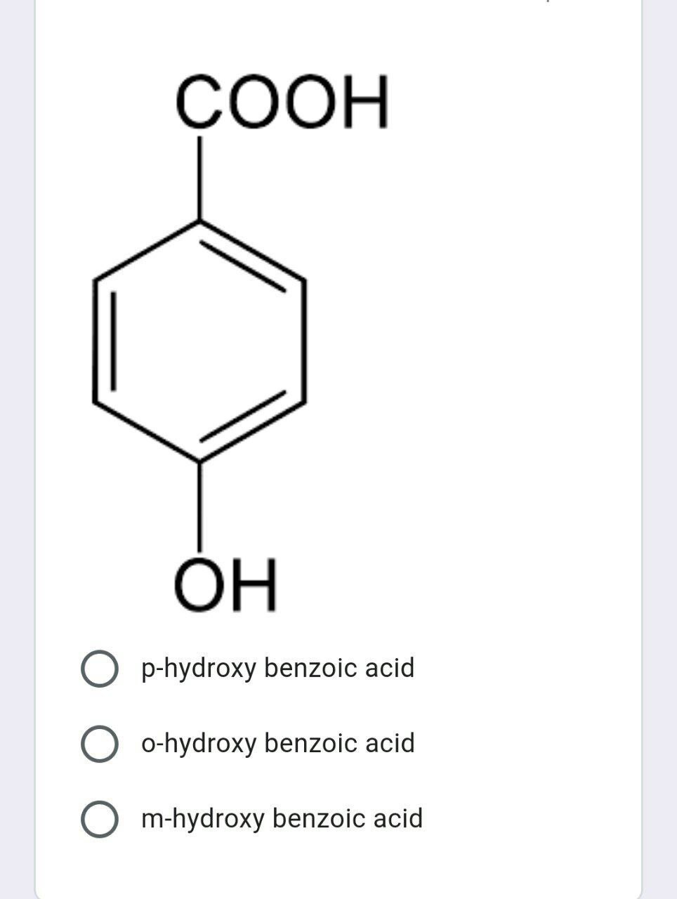 Answered Soon On P Hydroxy Benzoic Acid O Bartleby