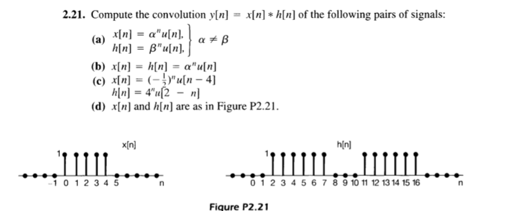 Answered 2 21 Compute The Convolution Y N Bartleby
