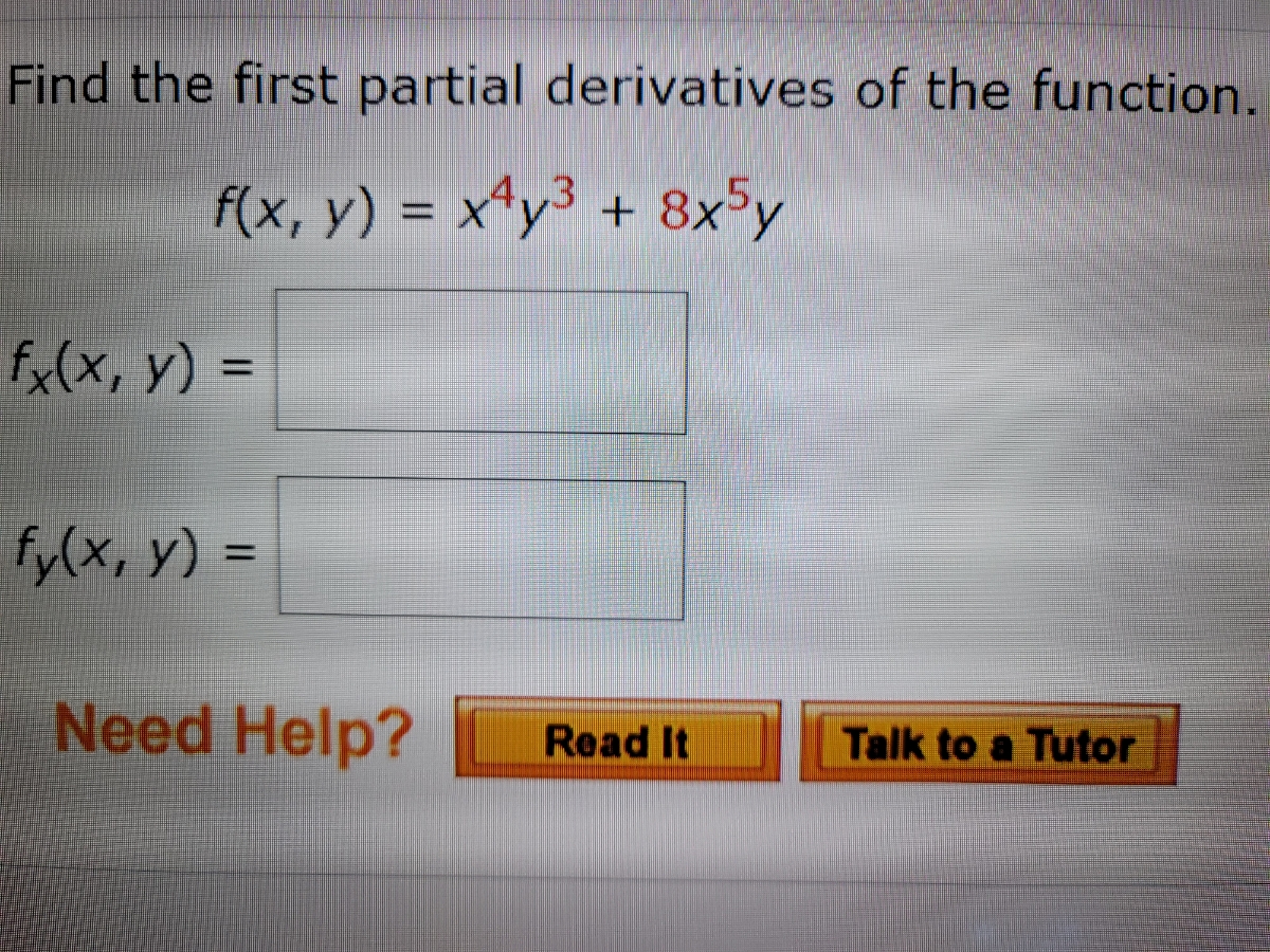 Answered Find The First Partial Derivatives Of Bartleby 8810