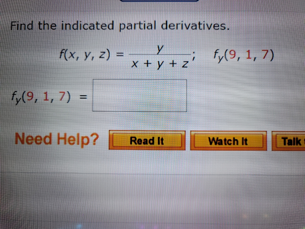 Answered Find The Indicated Partial Derivatives Bartleby 6422