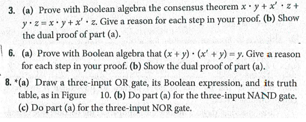 Answered 3 A Prove With Boolean Algebra The Bartleby