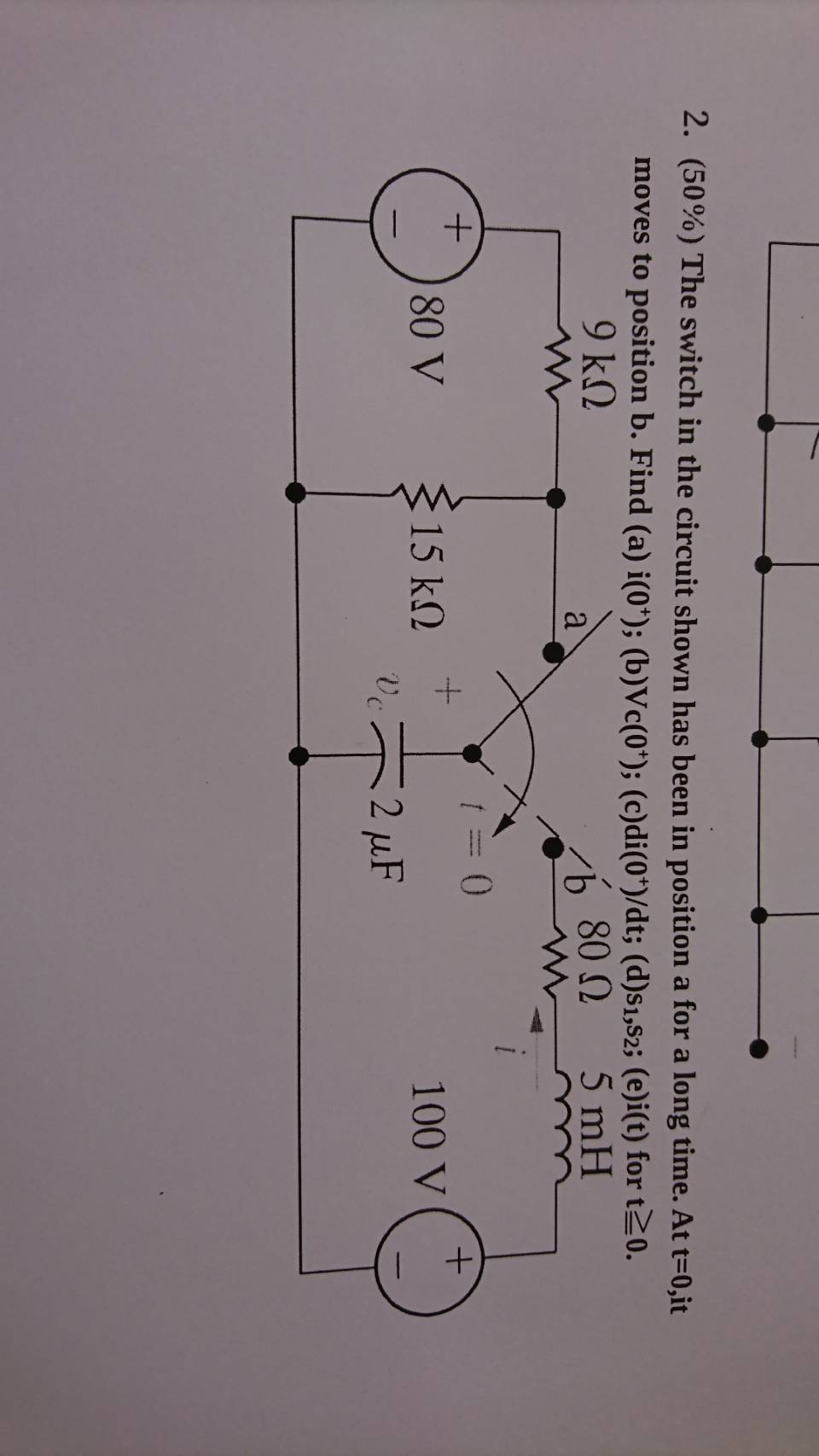 Answered 2 50 The Switch In The Circuit Bartleby