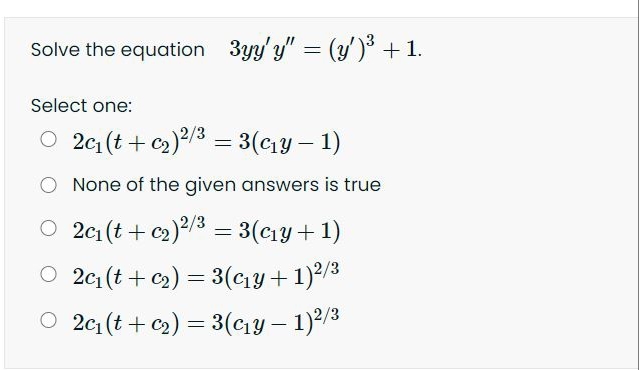 Answered Solve The Equation 3yy Y Y 1 Bartleby